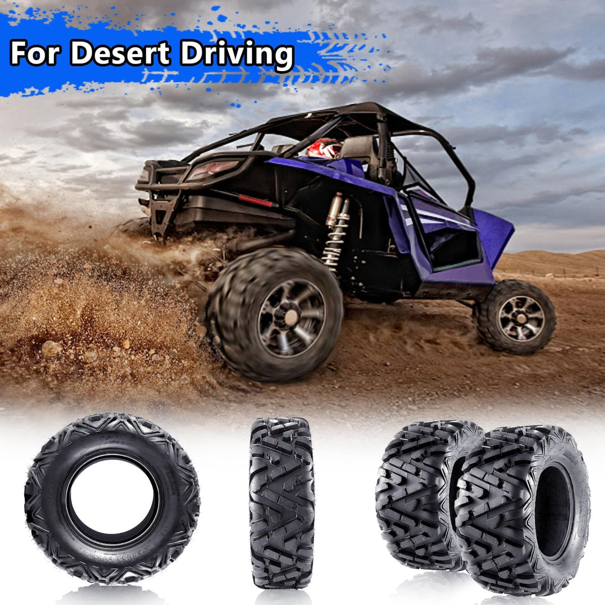 19X7-8 Set of 2 Tubeless ATV Tires K28506