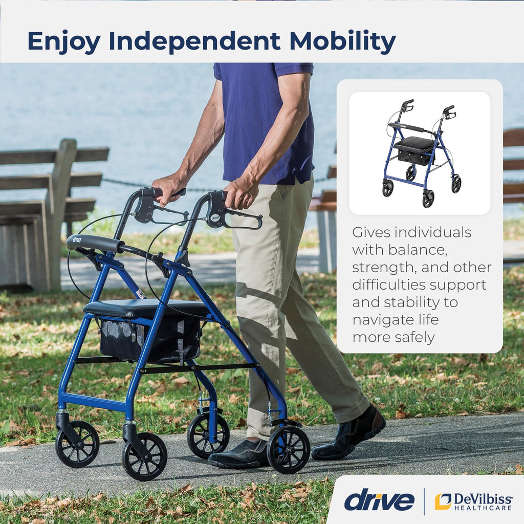 Foldable Rollator Walker with Seat E213
