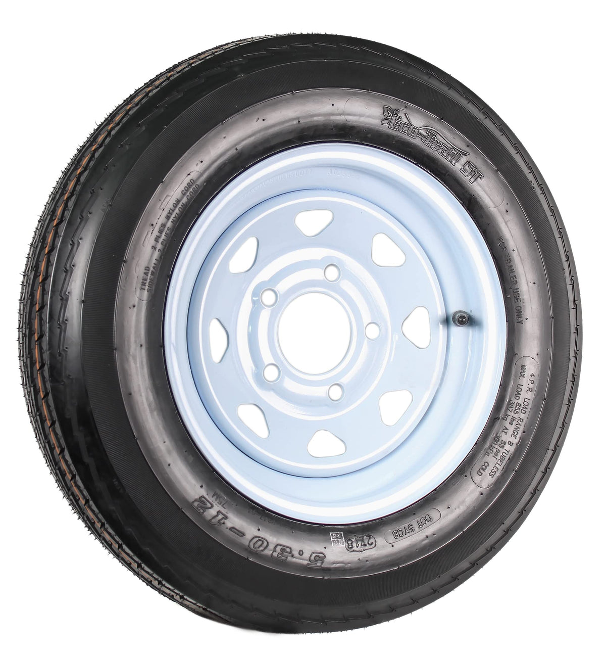 12 Inch 5 Lug Trailer Tire Rim Assembly B34111