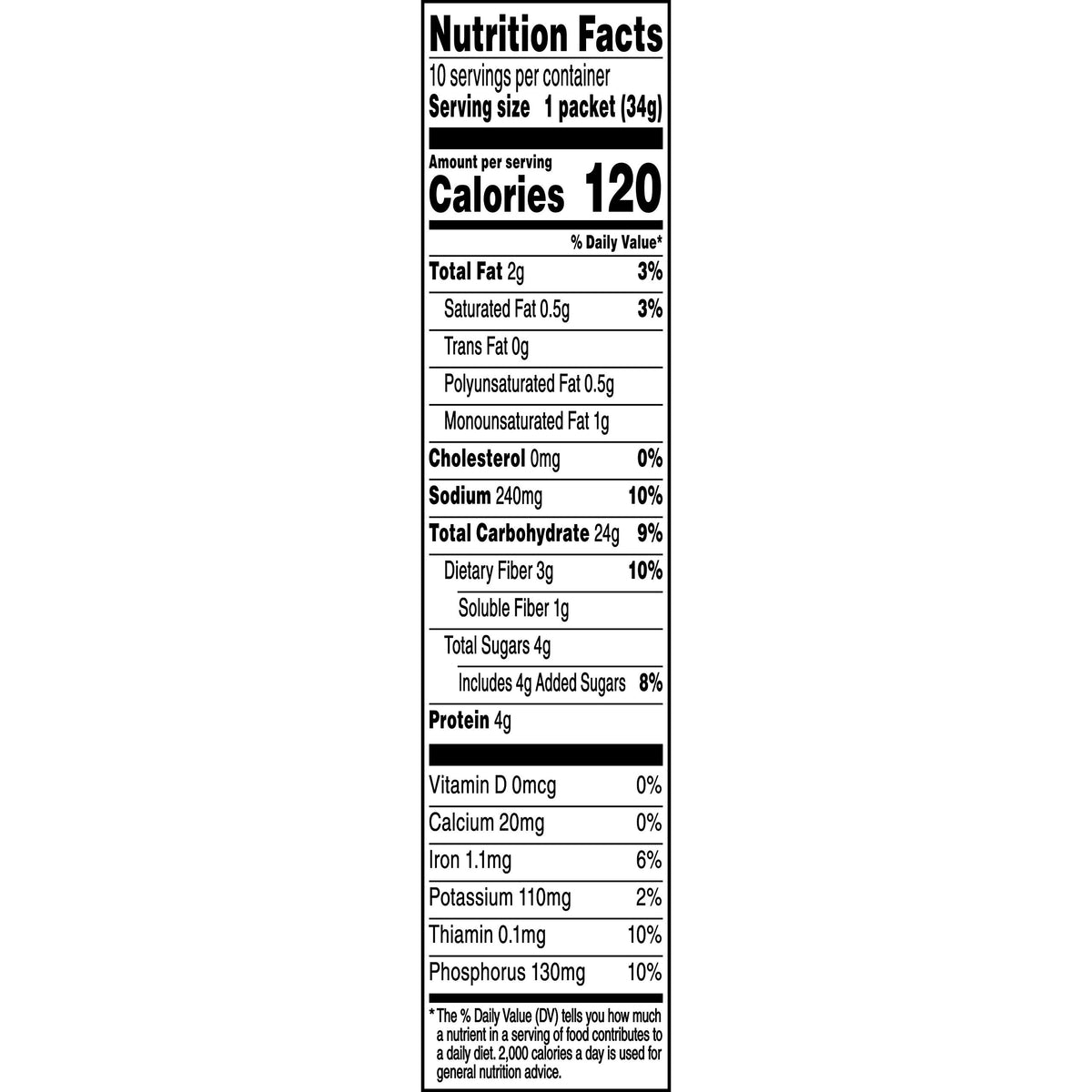 Instant Oatmeal Maple & Brown Sugar 10-Count 1.19oz Boxes Pack of 6 S7728