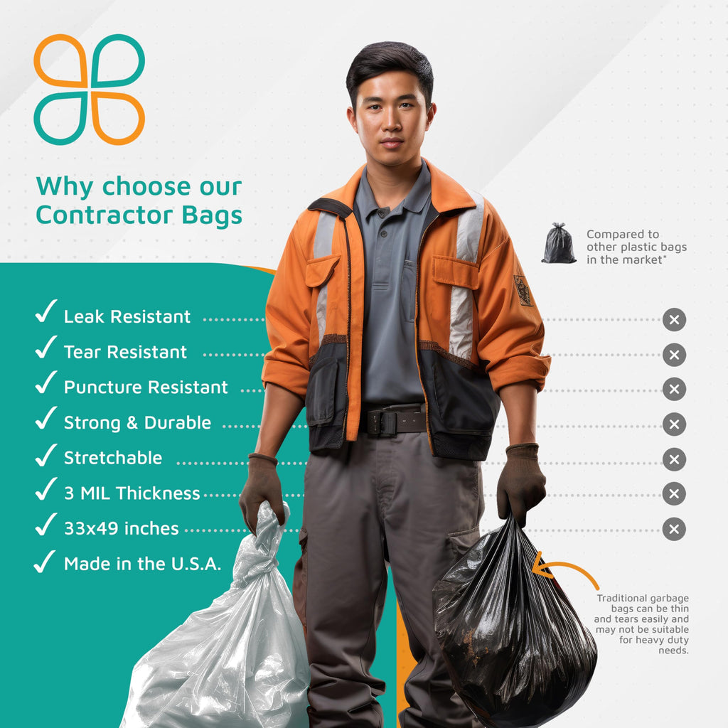 42-Gallon 3 Mil Clear Contractor Bags 50-Count T170843