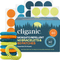 Mosquito Repellent Bracelets & Stickers, 40 Bands & 60 Patches U1941