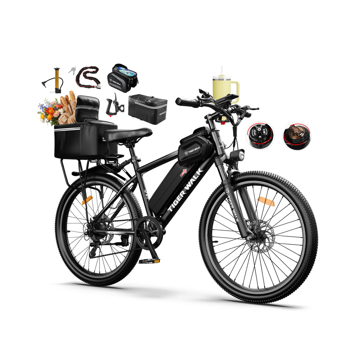 26" Electric Mountain Bike 48V 10Ah 7-Speed C654
