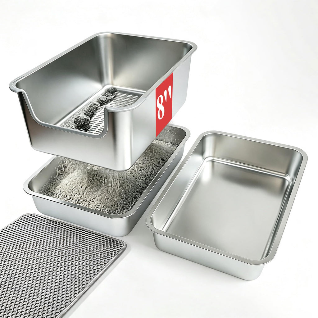 Stainless Steel Sifting Cat Litter Box H517545