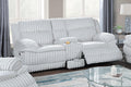 Light Gray Corduroy Manual Motion Loveseat O104883
