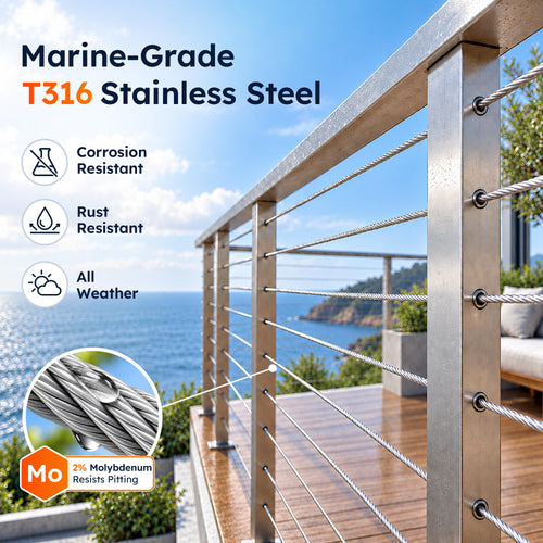 1/8" T316 Stainless Steel Cable W9770