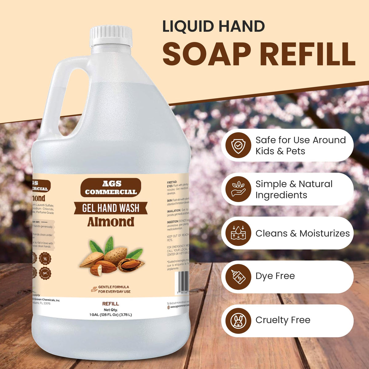 Almond Liquid Hand Soap Refill 1 Gallon X439