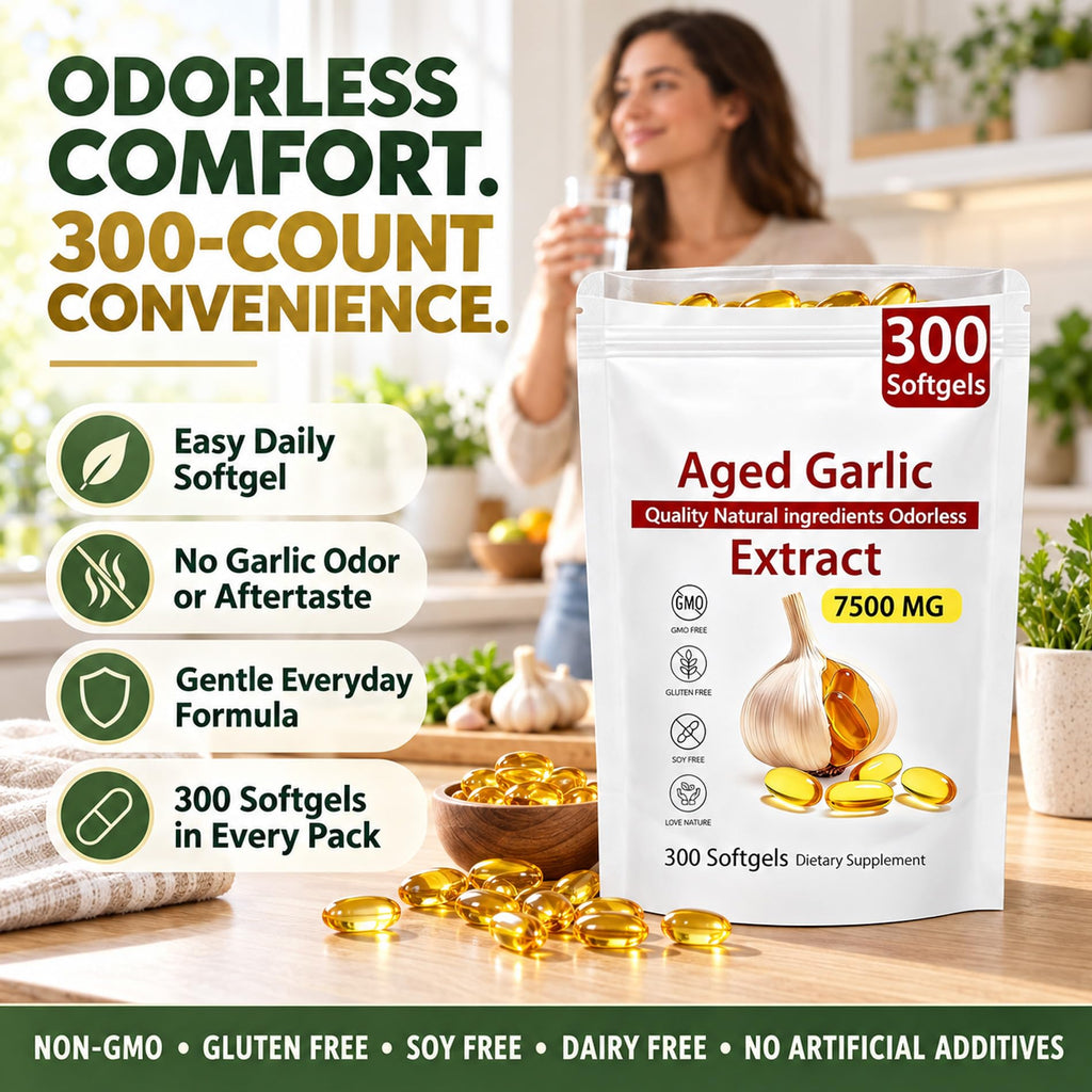 300 Count Garlic Supplement Softgels B890553