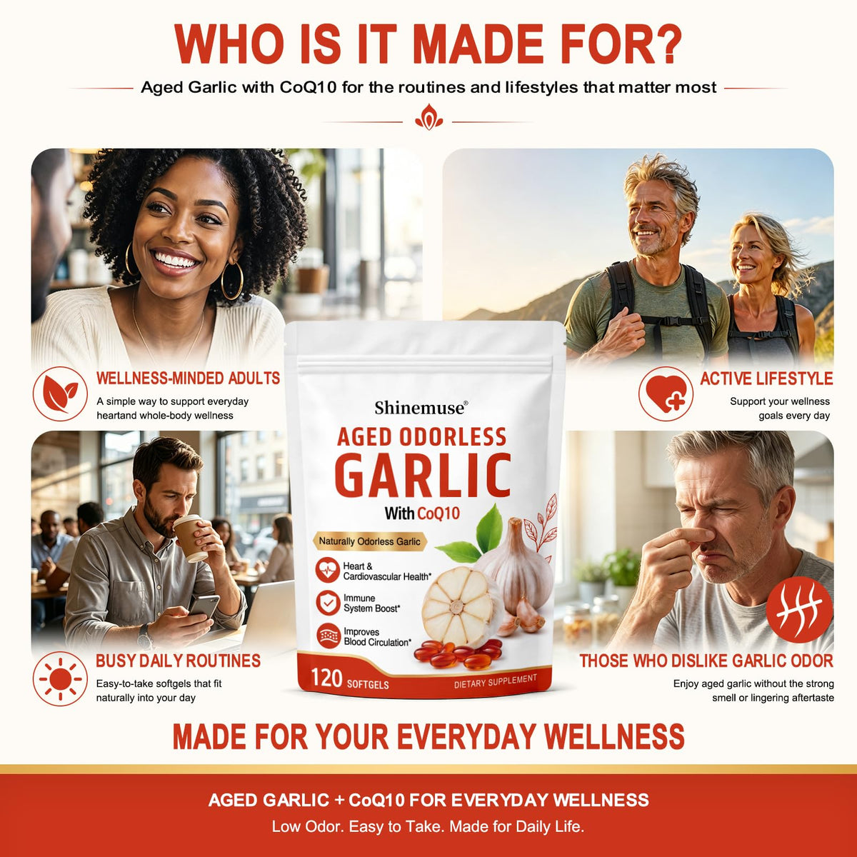 Aged Garlic Extract Softgels 1200mg with CoQ10 J22755