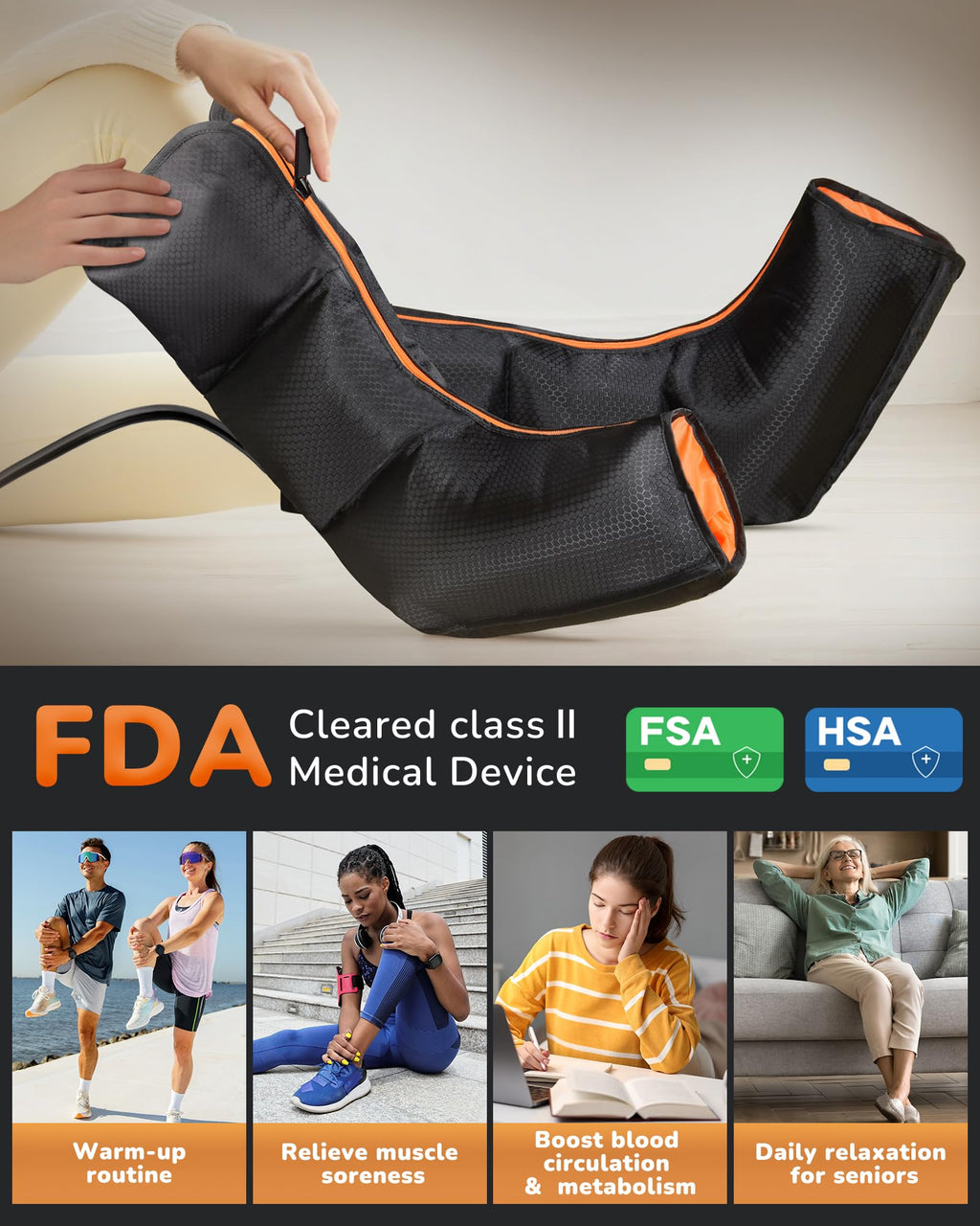 Air Compression Leg Massager with Heat V102247