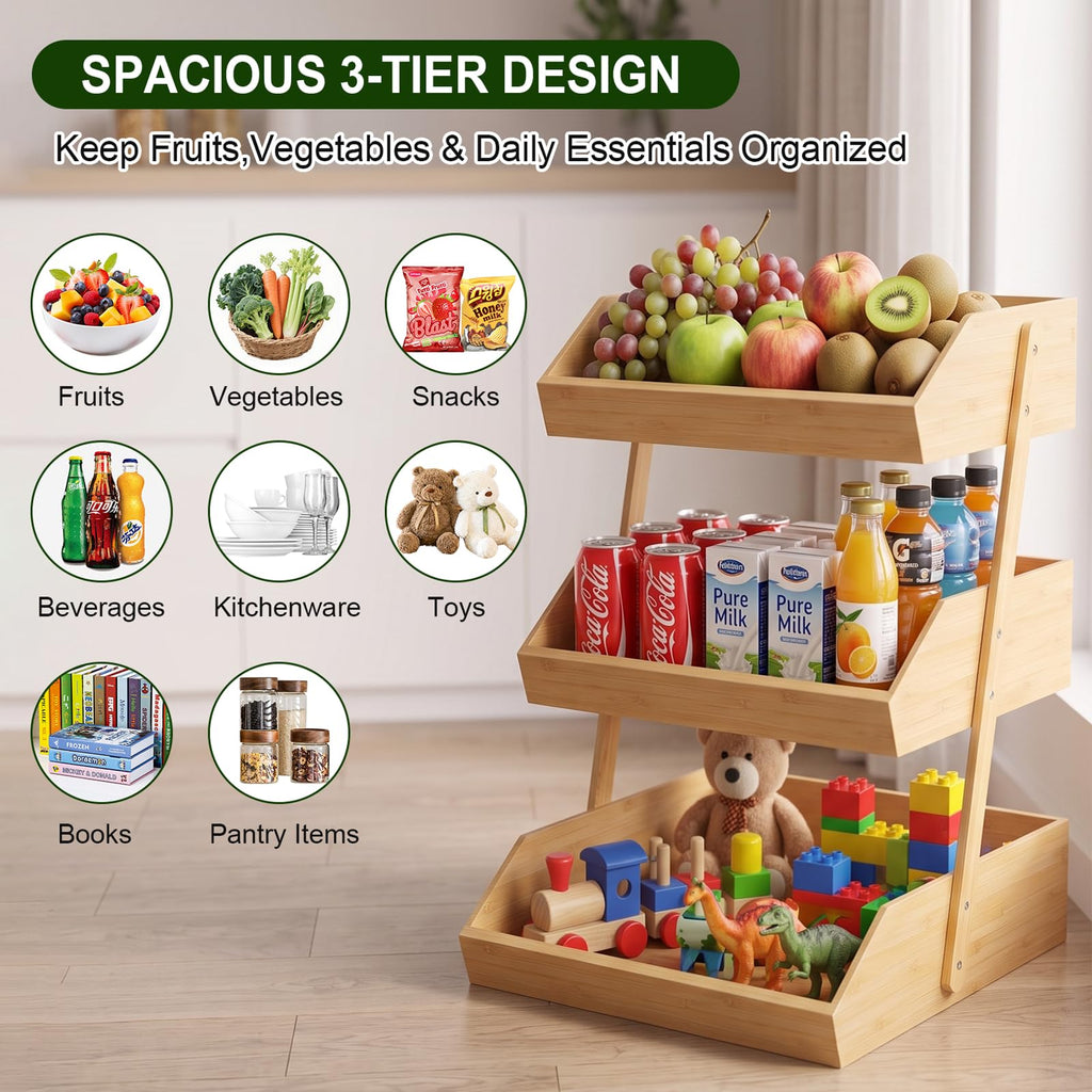 3 Tier Bamboo Fruit Basket S270729