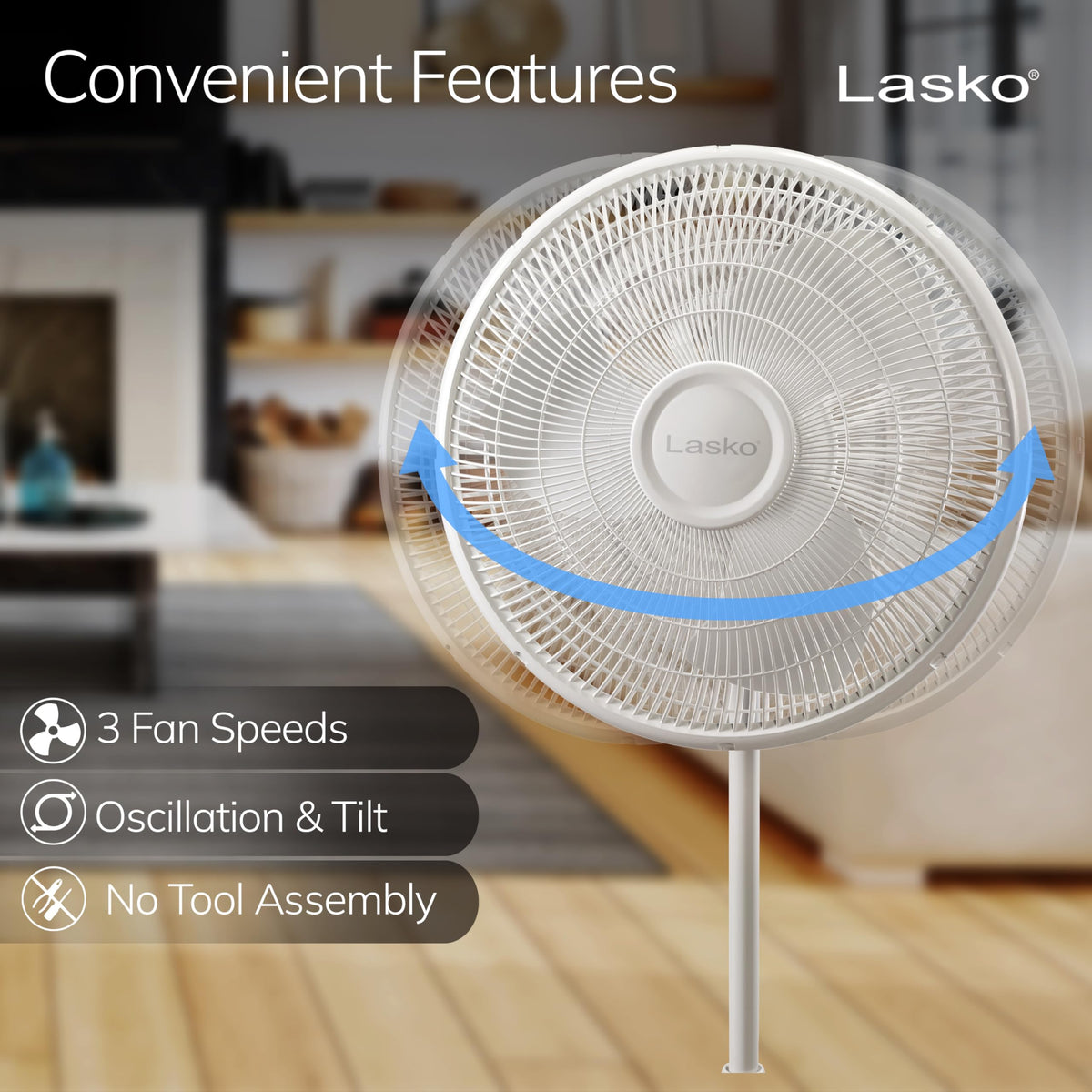 Oscillating Pedestal Fan White Q318932