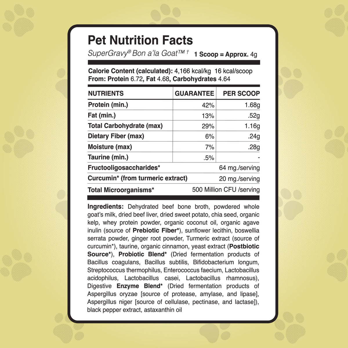 Goat Yogurt Cheese Blend Dog Food Topper 9 oz 60 Scoop T2015