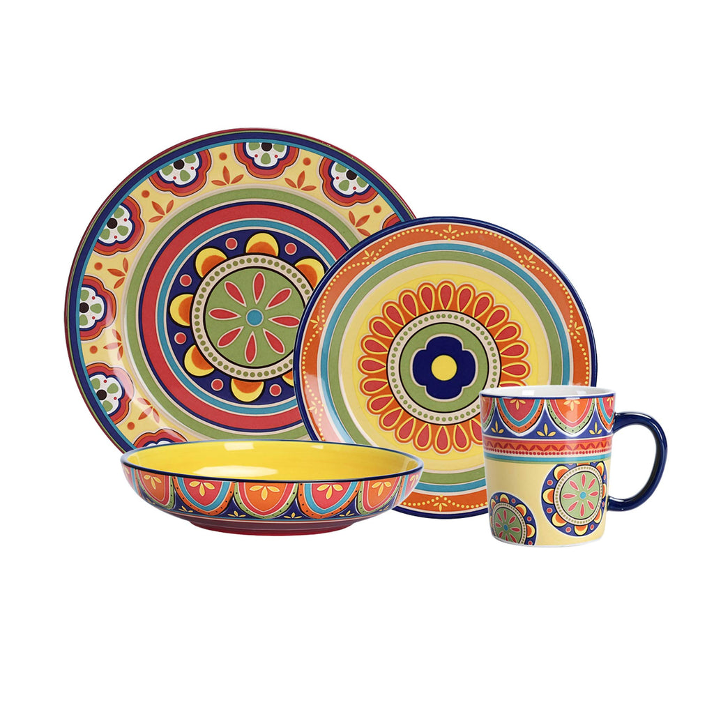 Ceramic 16 pcs Dinnerware Set, Service for 4 Y4614