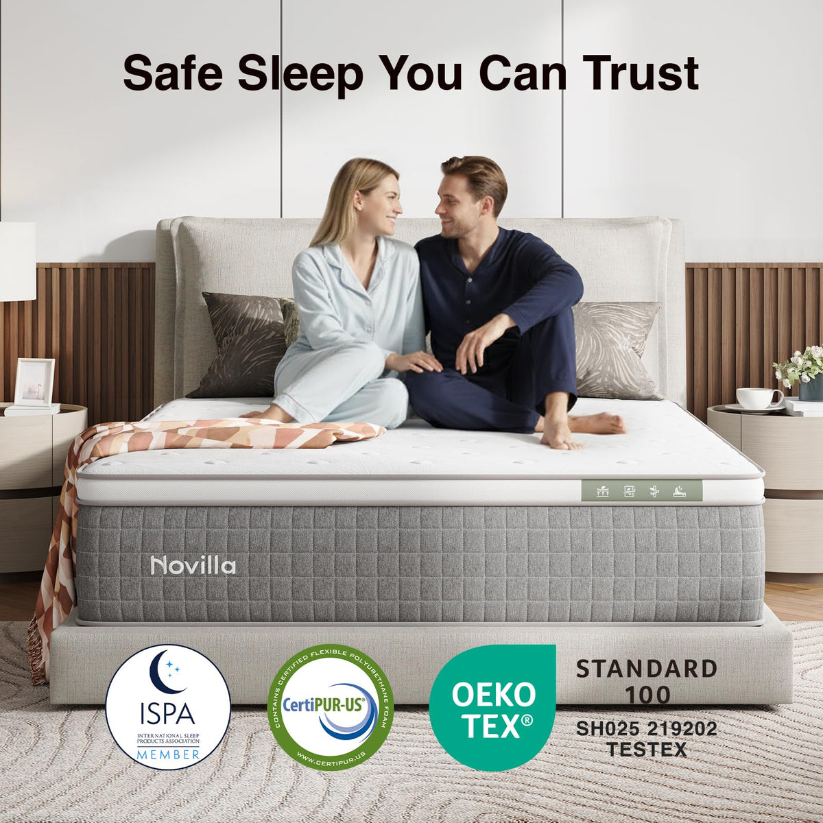 12 Inch Full Size Hybrid Gel Memory Foam Mattress F94823