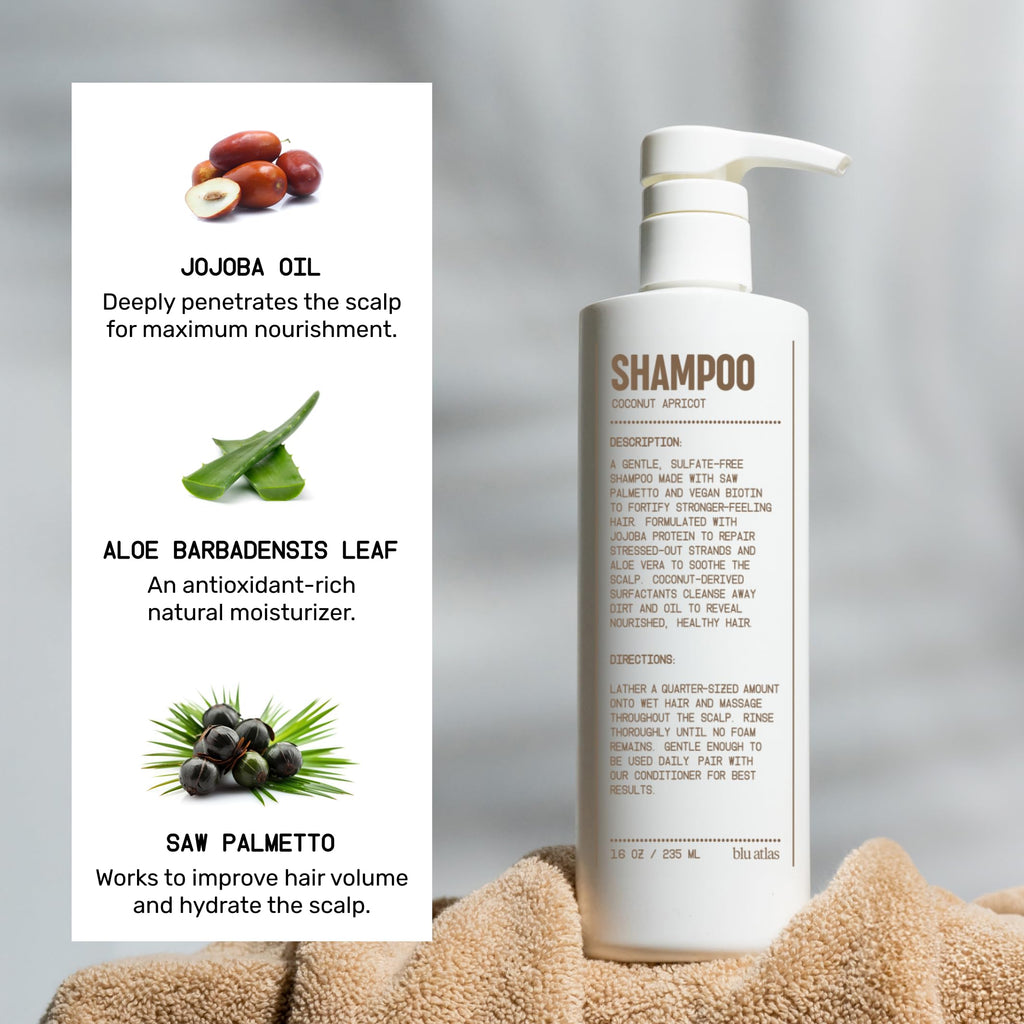 Shampoo and Conditioner Bundle Coconut Apricot 16 oz L521