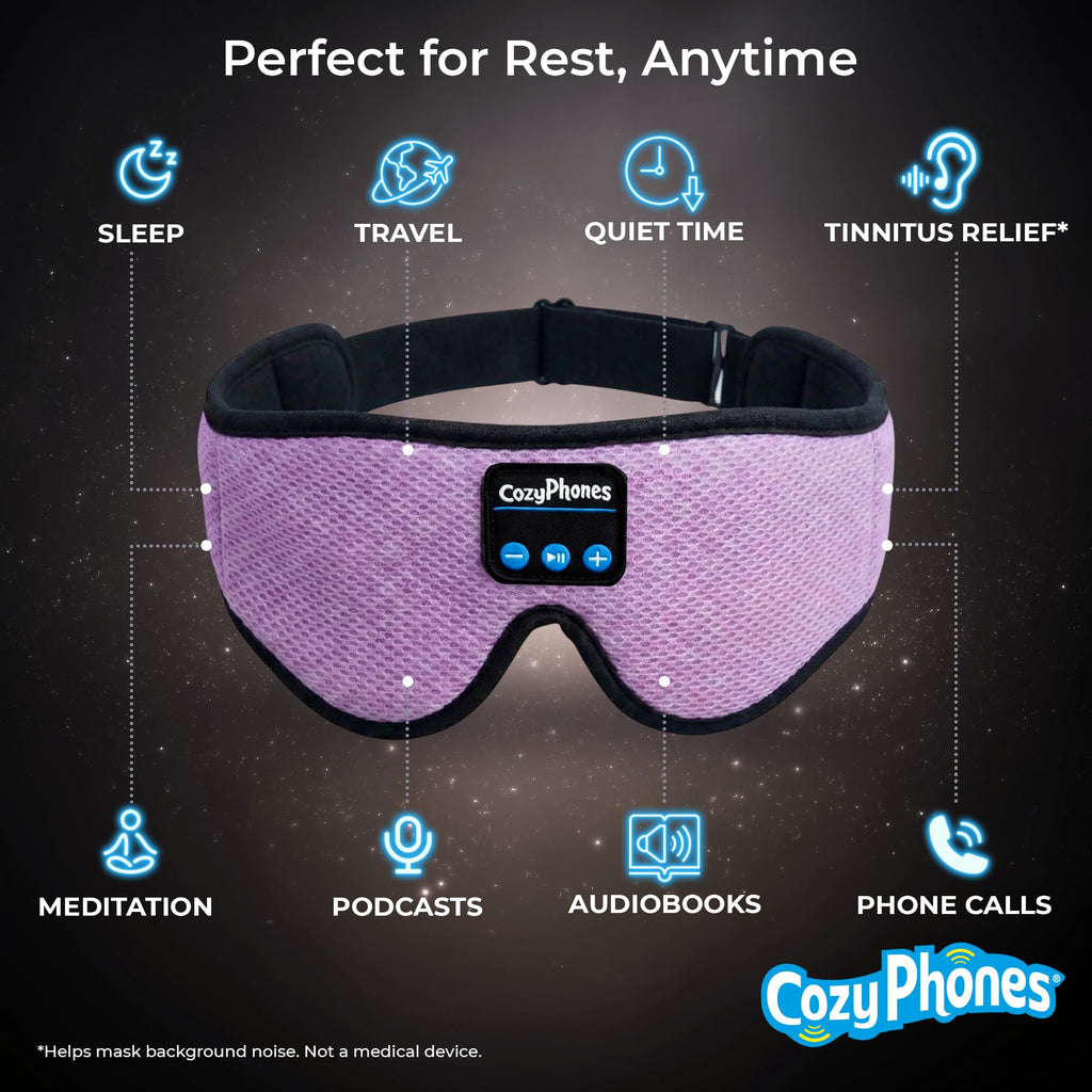 Bluetooth Sleep Mask Headphones Grey O83646