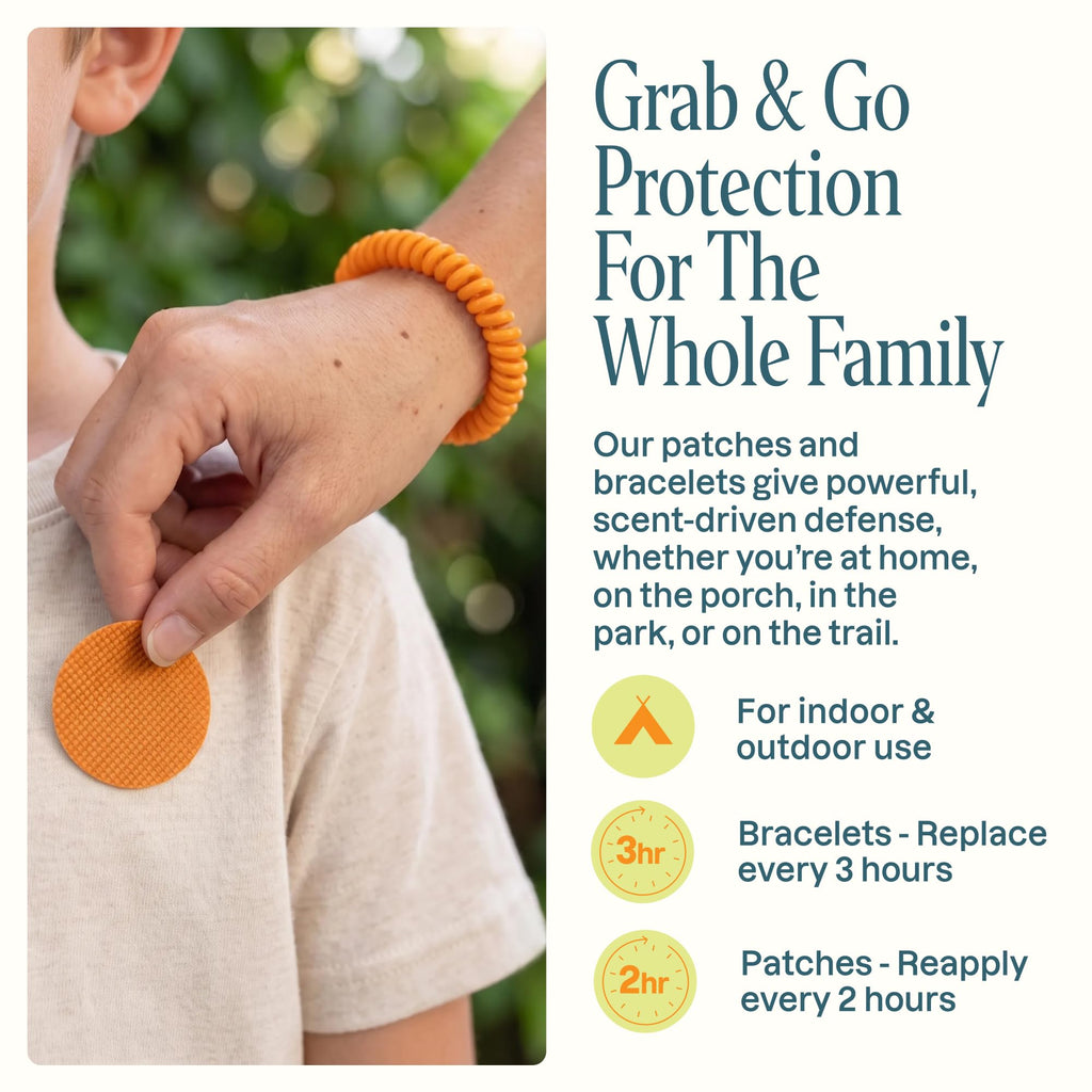 Mosquito Repellent Bracelets & Stickers, 40 Bands & 60 Patches U1941