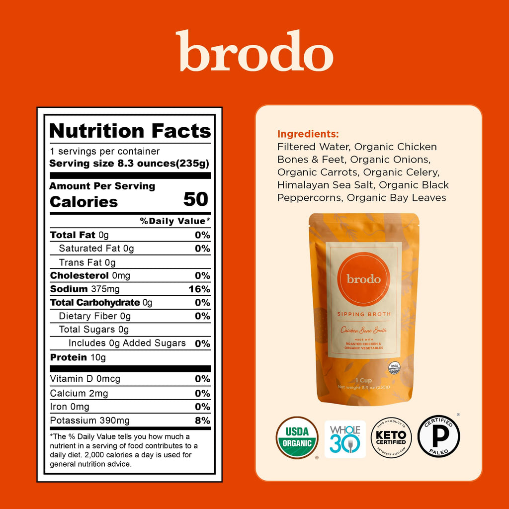 Organic Chicken & Beef Bone Broth 6x 8.3 oz Q76025