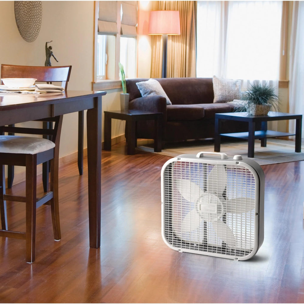 20 Inch 3 Speed White Box Fan T46453