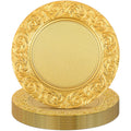 Gold 12 Pcs 13'' Antique Plastic Charger Plates O5690