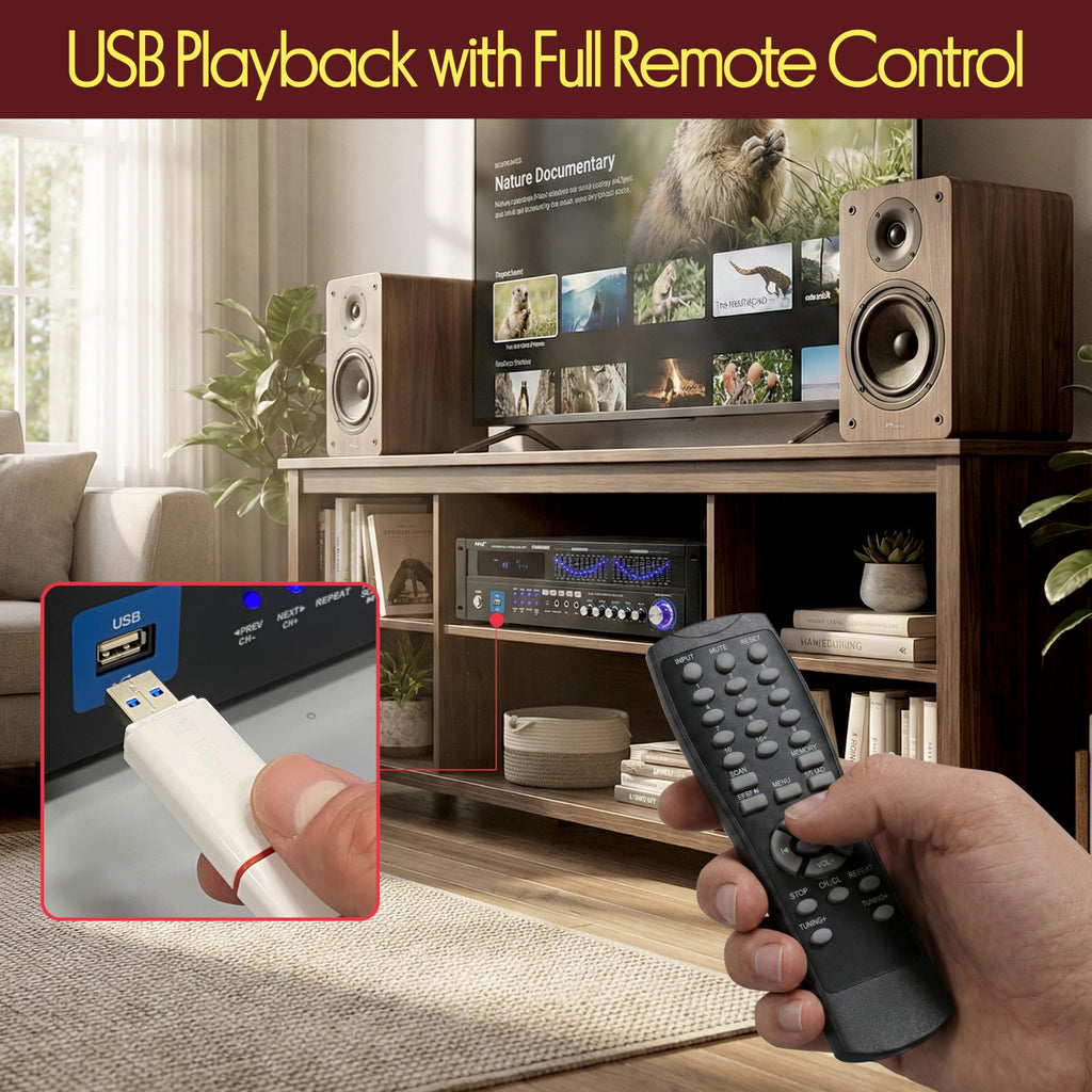 2000W 6-Channel Bluetooth Hybrid Home Amplifier I926230